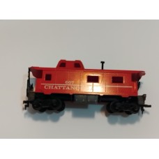 HO Scale Chattanooga Caboose #607 – Vintage Model Train Rolling Stock