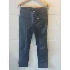 Fern by Whites Powersports Black Leather Motorcycle Riding Pants UK 10 EUR 36