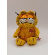 Garfield Plush Toy Heart Chest Korea 1980s Licensed