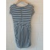Oliver Black Navy Striped Shift Dress Size 12 NZ Workwear Smart Casual
