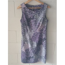 Connected Apparel Purple Paisley Sleeveless Dress Size 8 (Fits NZ 10-12)