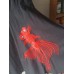 Black Cotton Blend Dress with Red Koi Fish Embroidery – Size 4XL (NZ 14–16)