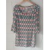 Speachless Geometric Print Dress Size M Y2K Retro Ruffle Sleeve Stretch