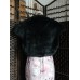 Reba Black Faux Fur Capelet Bolero NZ Made Evening Cover Up