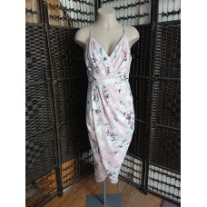 Forever New Petite Floral Midi Dress Blush Pink Size 10