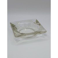 Kaaru-style / Mid-century NZ pressed glass ashtray - Clear