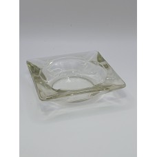 Kaaru-style / Mid-century NZ pressed glass ashtray - Clear