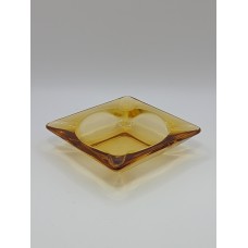 Kaaru-style / Mid-century NZ pressed glass ashtray - Smokey