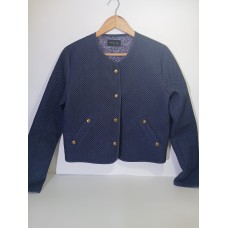 Huffer Riot Quilted Jacket – Blue Textured – Size 8