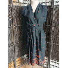 El Jay Vintage NZ Dress a Gus Fisher Designer Floral Midi Size 10