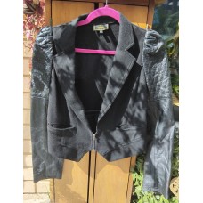 Fendi Black Mixed Fabric Jacket - Size 4