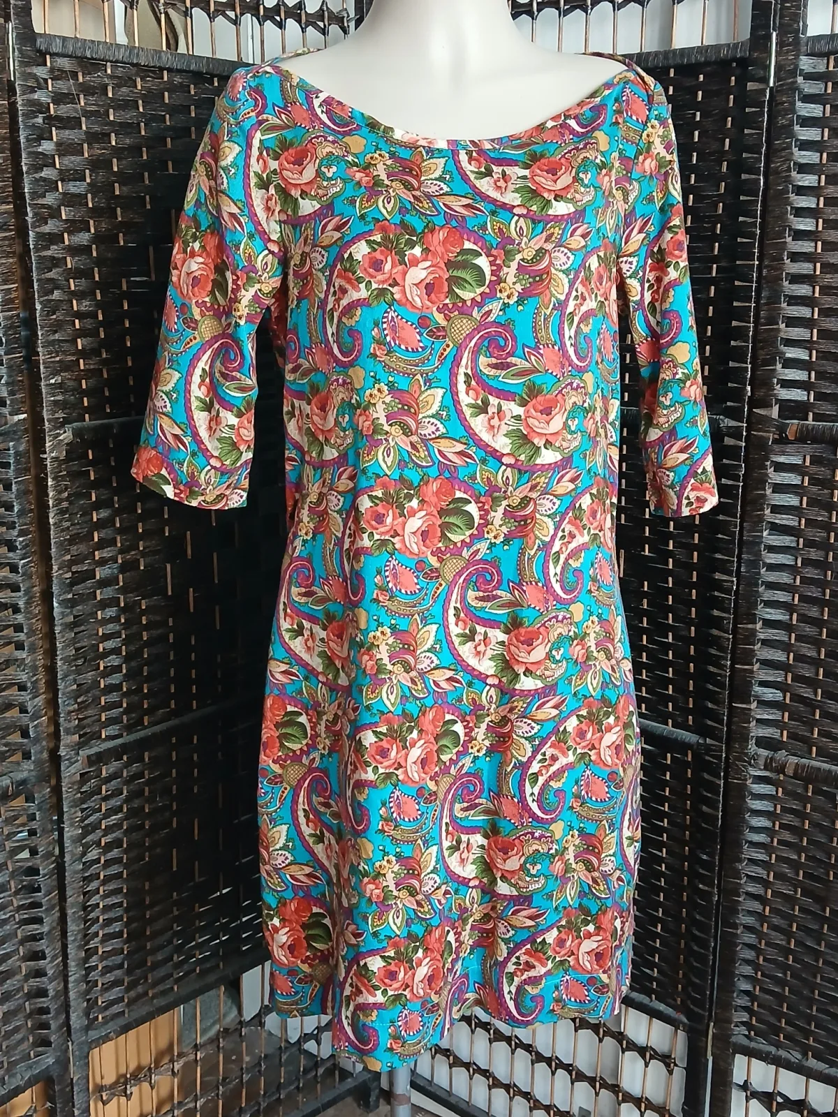 KILT New Zealand Made Floral Paisley Dress Size 12