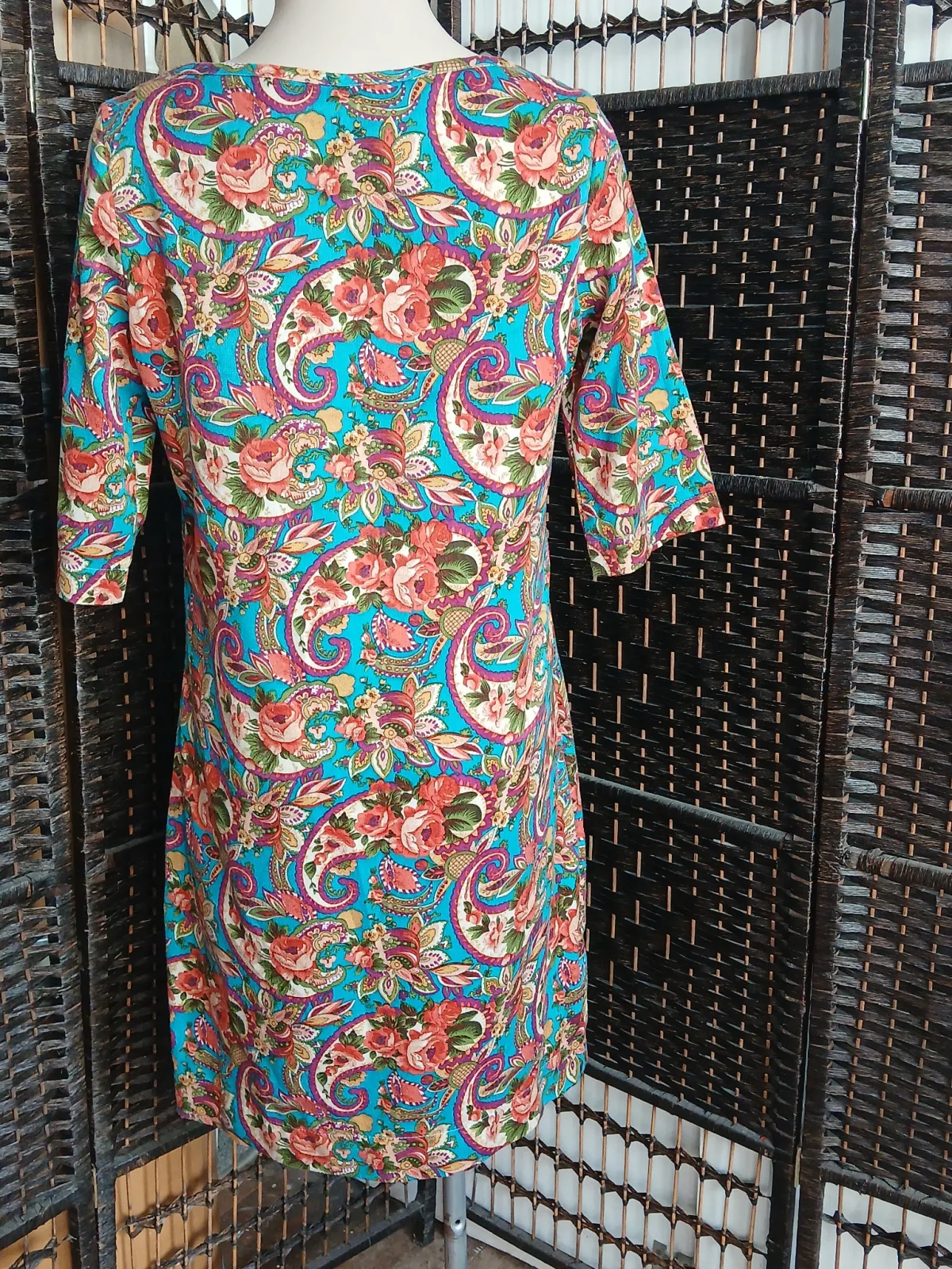 KILT New Zealand Made Floral Paisley Dress Size 12