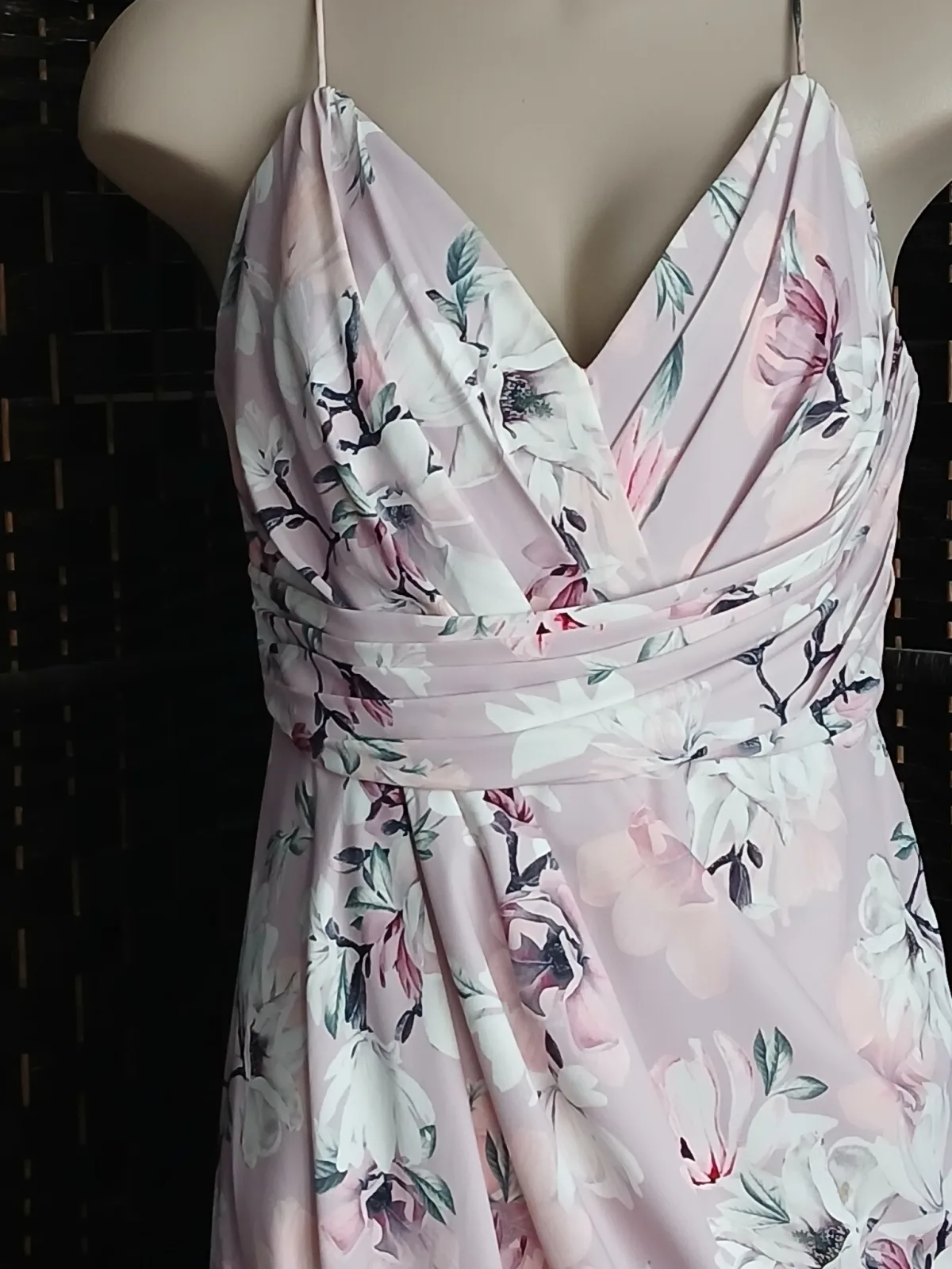 Forever New Petite Floral Midi Dress Blush Pink Size 10